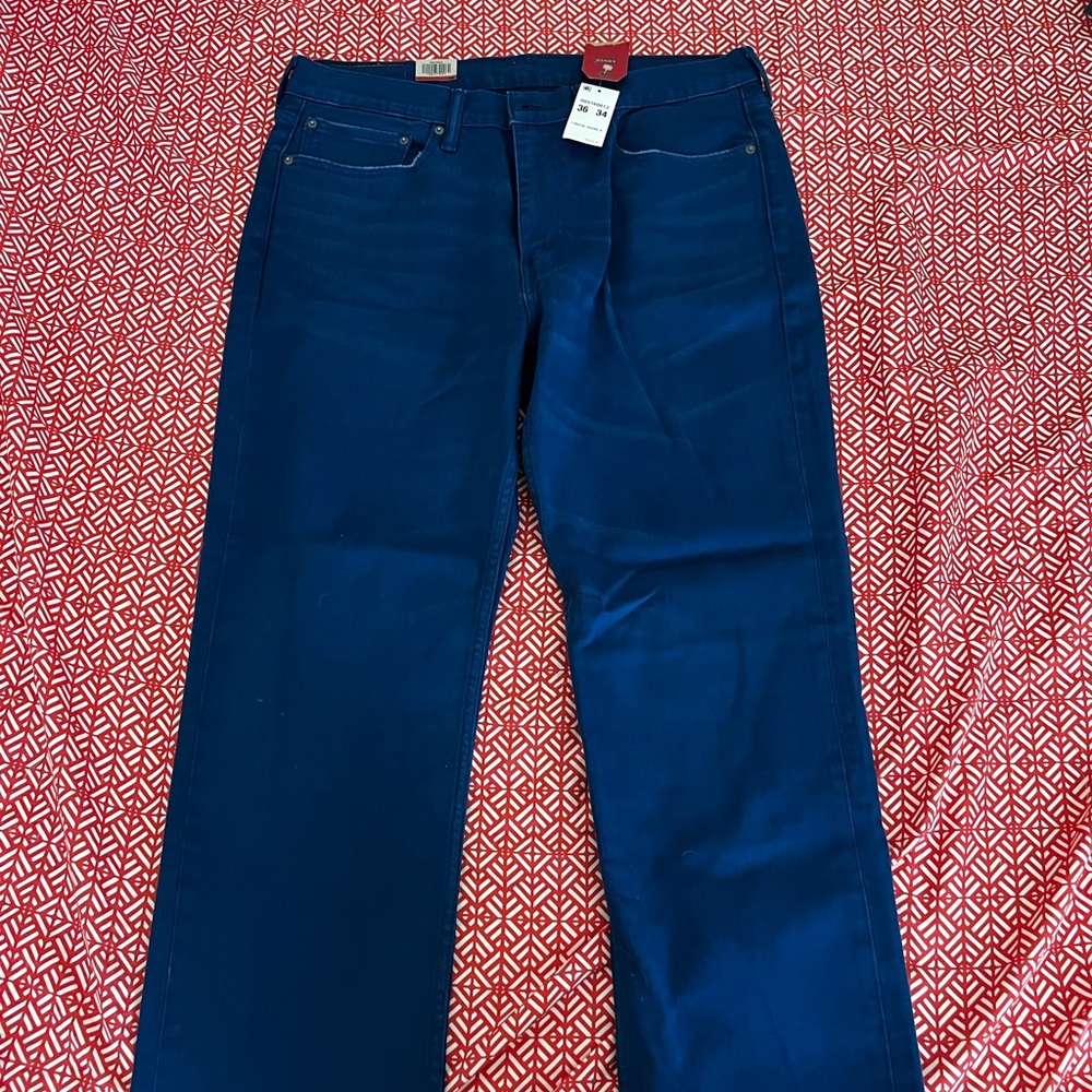 Brand New Levi Blue Straight-Leg Jeans